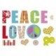 Autocollant mural WORDS 17718 Love And Peace