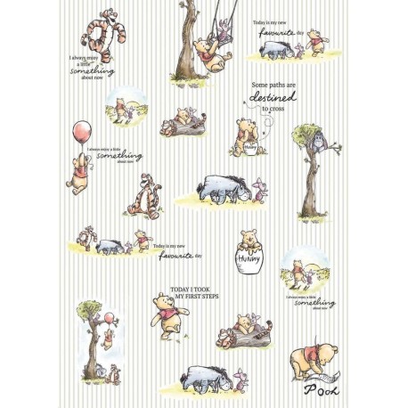 Mural DISNEY by KOMAR DX4-001 Winnie Pooh Stripes