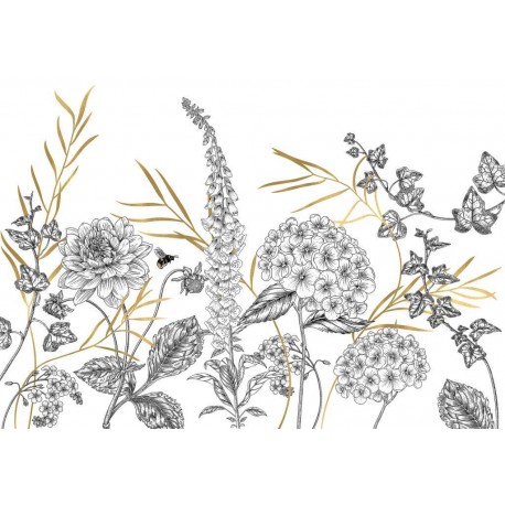 Mural FLORAL AND WELLNESS RSX8-054 Bumble Bee
