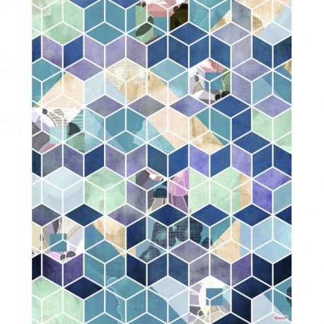 Mural GALLERY P024-VD2 Geometric Blue