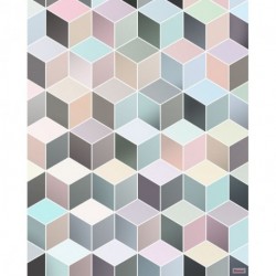 Mural GALLERY P027-VD2 Cubes Pastel