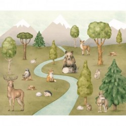 Mural KIDS by KOMAR IAX6-0050 Neighbor Wood Meetings