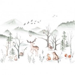 Mural KIDS by KOMAR IAX8-0034 Cozy Woods
