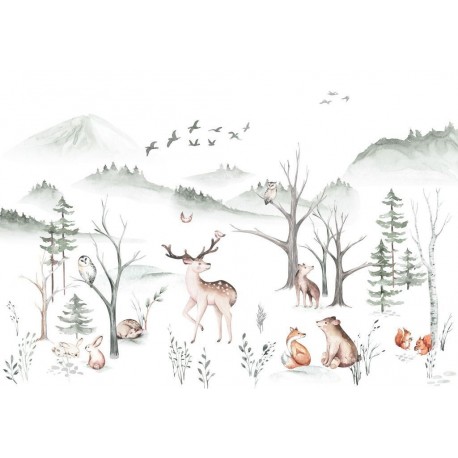 Fotomural KIDS by KOMAR IAX8-0034 Cozy Woods