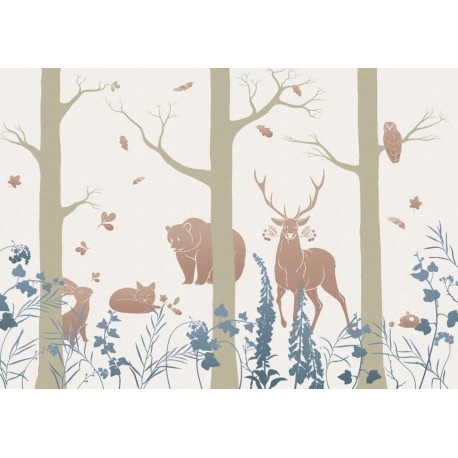 Fotomural KIDS by KOMAR INX8-065 Forest Animals