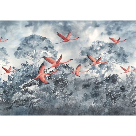 Mural LANDSCAPE INX8-053 Flamingos In The Sky