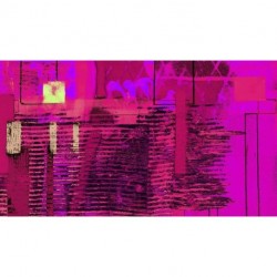 Mural ROSWITHA HUBER RH-0788 Rhombus Hiding Red Pink