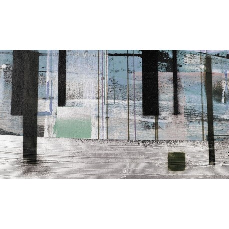 Mural ROSWITHA HUBER RH-0828 Horizon Blazing Grey Ice