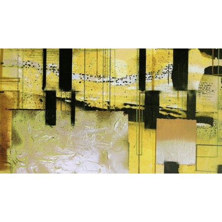 Fotomural ROSWITHA HUBER RH-0888 Squares Dropping Grey Yellow