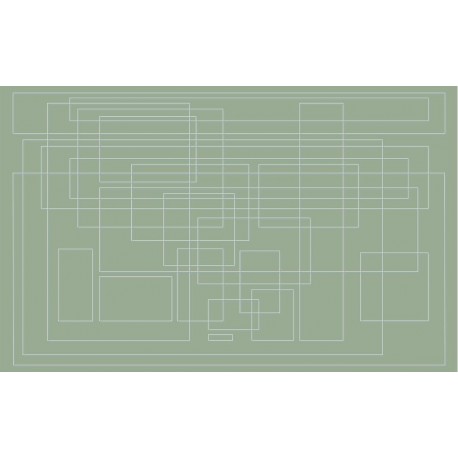Fotomural ROSWITHA HUBER RH-1238 Mills Board Mondial White Ice Grey Green