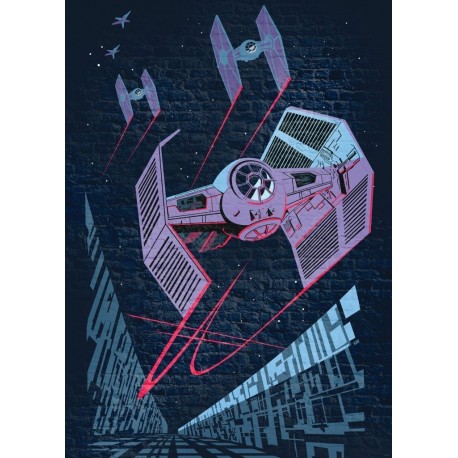 Mural STAR WARS by KOMAR DX4-038 Star Wars Classic Concrete Tie Fighter