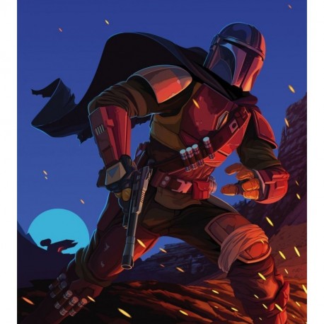 Mural STAR WARS by KOMAR DX5-087 Star Wars The Mandalorian Big Ambush