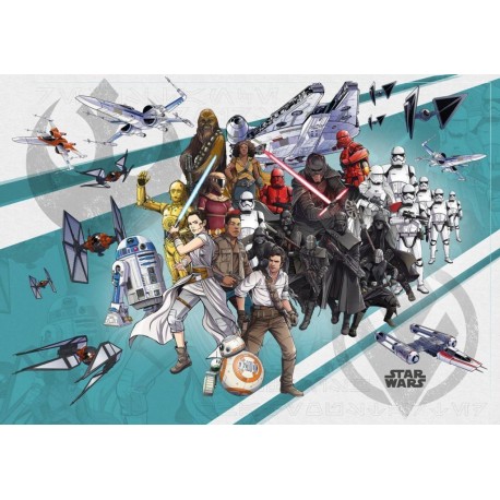 Mural STAR WARS by KOMAR DX8-073 STAR WARS Cartoon Collage Wide