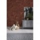 Mural WOOD AND STONES INX8-078 Red Slate Tiles