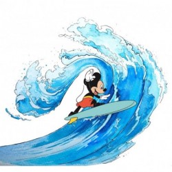 Mural DISNEY by KOMAR IADX6-007 Mickey Surfing