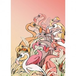 Mural DISNEY by KOMAR DX4-012 Flamingos And Lillys