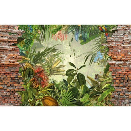 Mural FLORAL AND WELLNESS 30001-VD4 Jungle View Bricklane