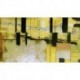 Mural ROSWITHA HUBER RH-0888 Squares Dropping Grey Yellow