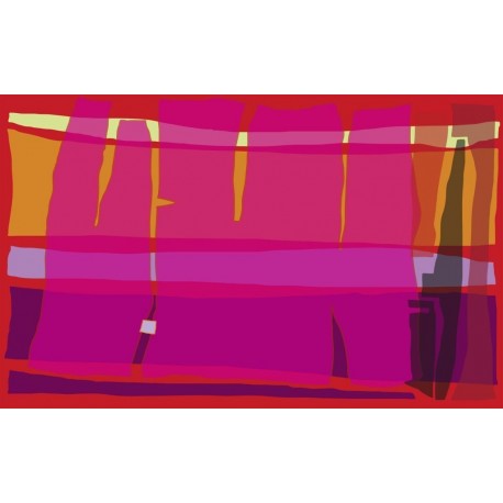 Mural ROSWITHA HUBER RH-0988 Composition 4 Red Red