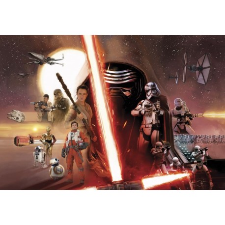 Mural STAR WARS by KOMAR 8-492 Star Wars Ep7 Collage