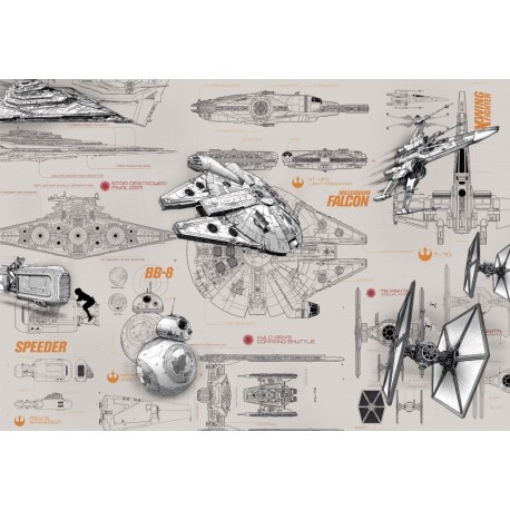 Mural STAR WARS by KOMAR 8-493 Star Wars Blueprints